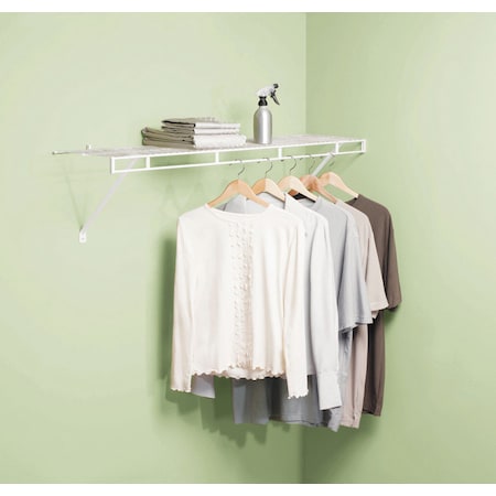 Rubbermaid Rubbermaid 48 in. H X 12 in. W X 48 in. L Steel Wardrobe Shelf Kit 3D9900WHT